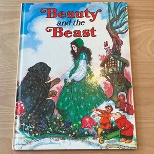 Vintage Beauty and the Beast Fairy Tale Book hardcover illustrated